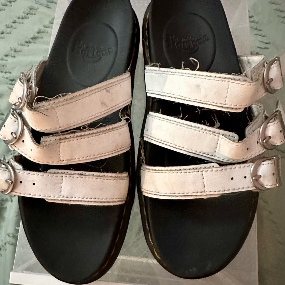 Dr. Martens White Sandals